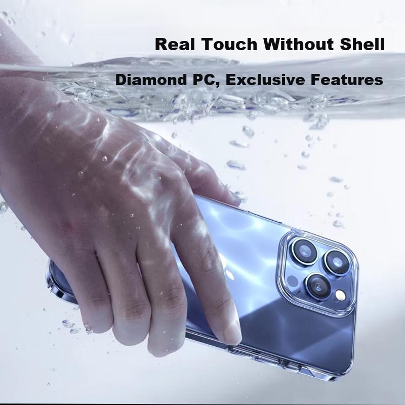 Hard to YellowIPhone 15 Pro Max Case, Transparent Borderless Ultra-Thin Shockproof Breathable Simple Hard for Men And Wome
