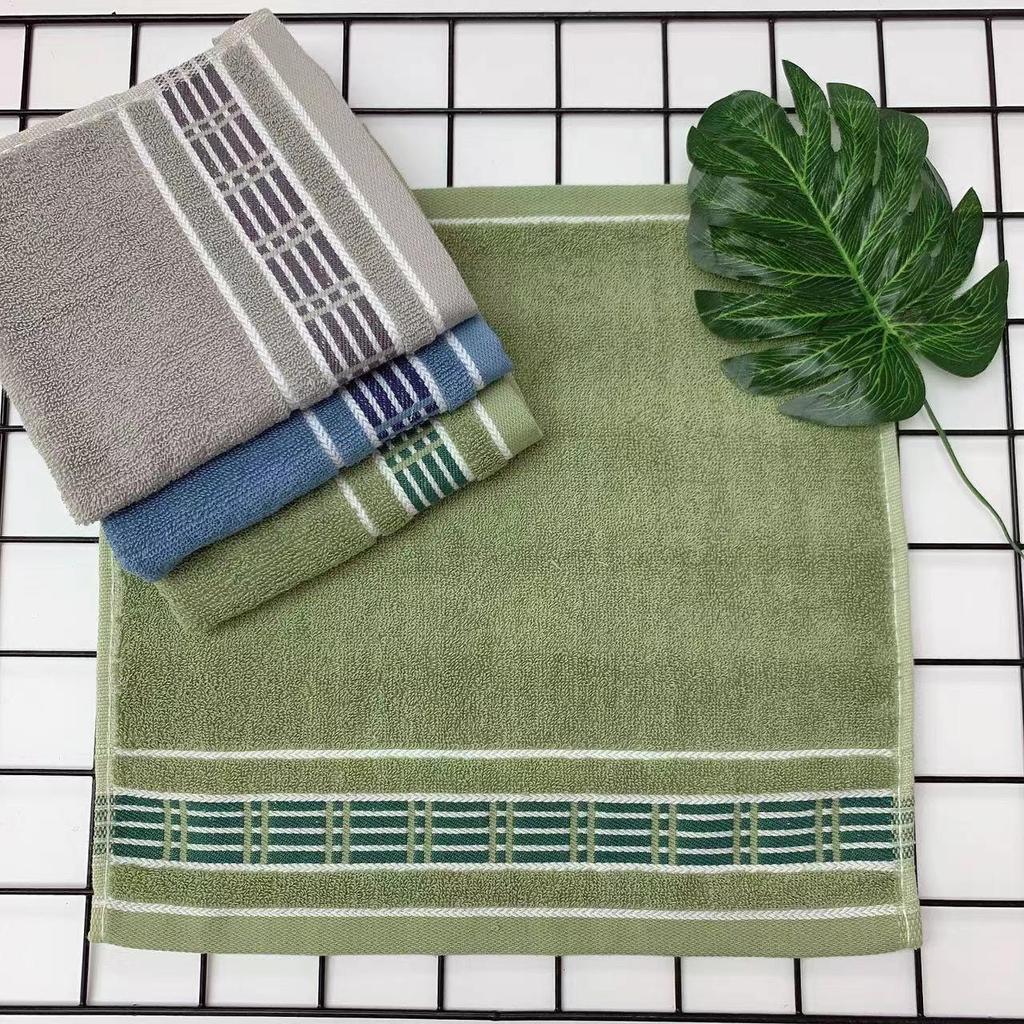 Solid Color Soft Cotton Baby Towel - 35x35 Cm, Absorbent for Face Wash & Saliva, Ideal for Children