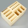 Wooden Multifunctional Storage Box Screwdriver Tweezers Multi Compartments Desktop Stationary Small Pens Markers Brushes Tools