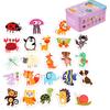 Kids Wooden Jigsaw Puzzle with Iron Box Children Early Learning Metal Box Puzzle Toys Boys Girls Baby Montessori Educational Toy