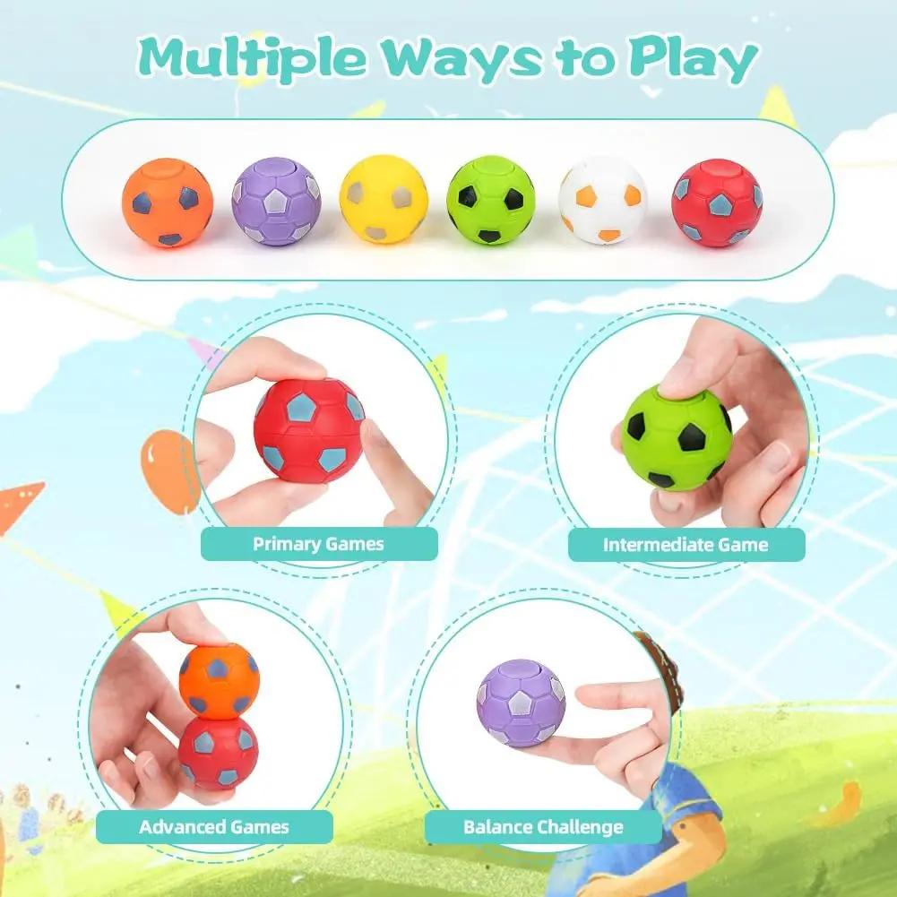 10/30-pack Mini Anxiety Spinner Football Plaything Children's Anxiety Spinner Children's Football Finger Plaything Stress Relief Party Present