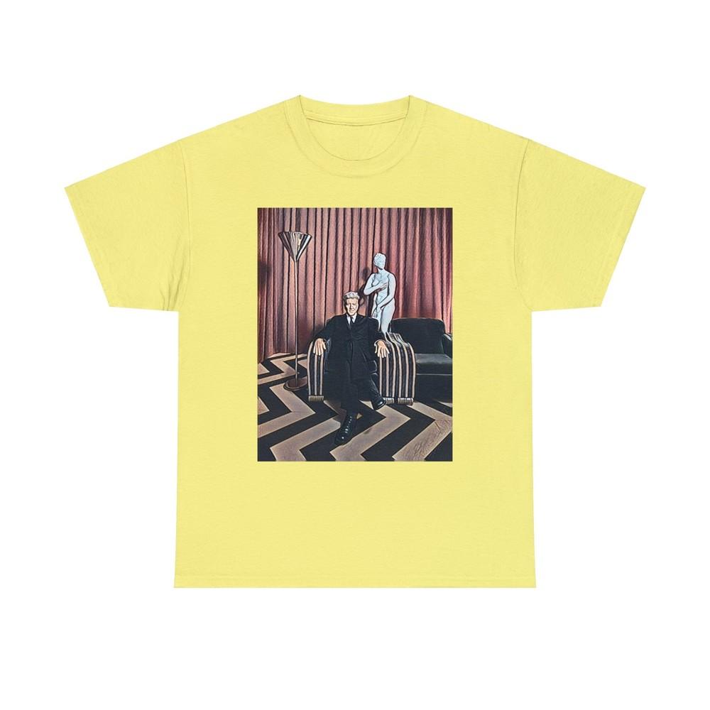 David Lynch Twin Peaks Graphic Print Short Sleeve Unisex Heavy Cotton Tee Shirt