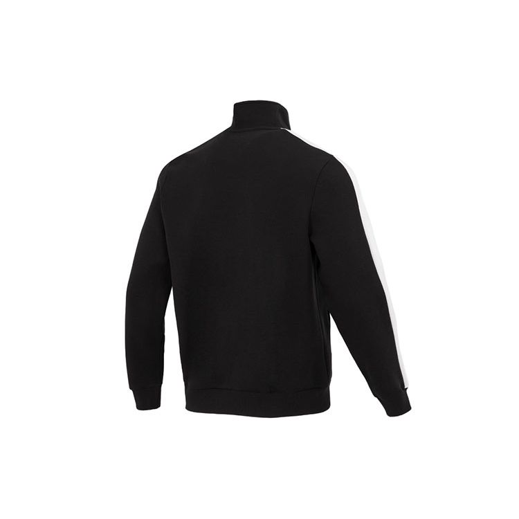 Puma Team Badge Zipper Jacket With Stand Collar Men Jackets Black 677375-01