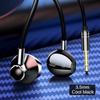 Heavy Bass Type C&3.5mm HIFI Stereo Wired Earphones In-ear Headphones with Mic Earbuds Noise Reduction Gamer Headset for Samsung