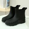 Chelsea rain shoes women's fashion water shoes new velvet rain boots waterproof boot cover shoes non-slip rubber shoes