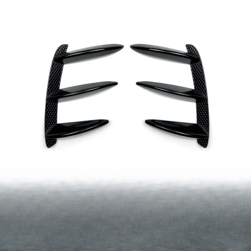 For Mercedes Benz A-Class W176 A45 AMG 2013-2018 Hatchback Rear Bumper Lip Spoiler Side Canards Splitter Body Kits Gloss Black