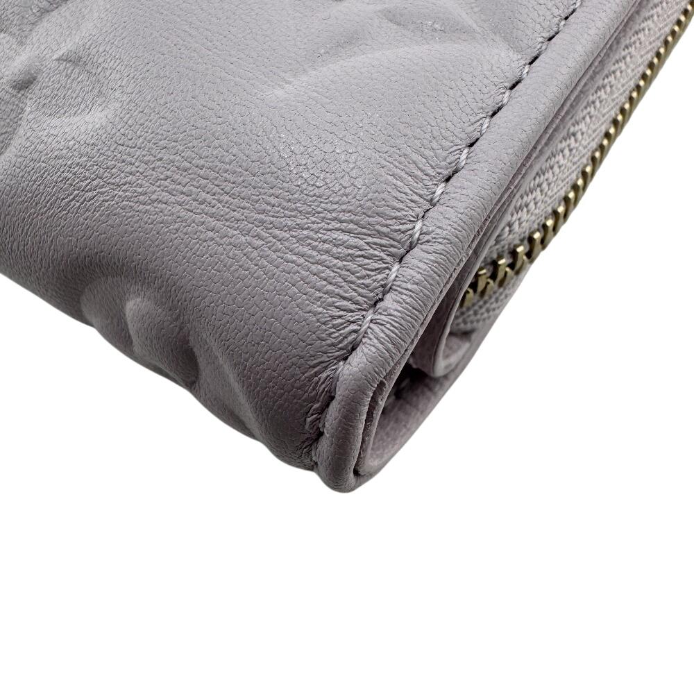 Louis Vuitton M25705 Compact Wallet Monogram Leather Portefeuille Lou Bifold Wallet Misty Lilac Leather Women Used