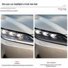 Lexus LX570 Headlight Film: Transparent Smoked Light-Control Protective Cover