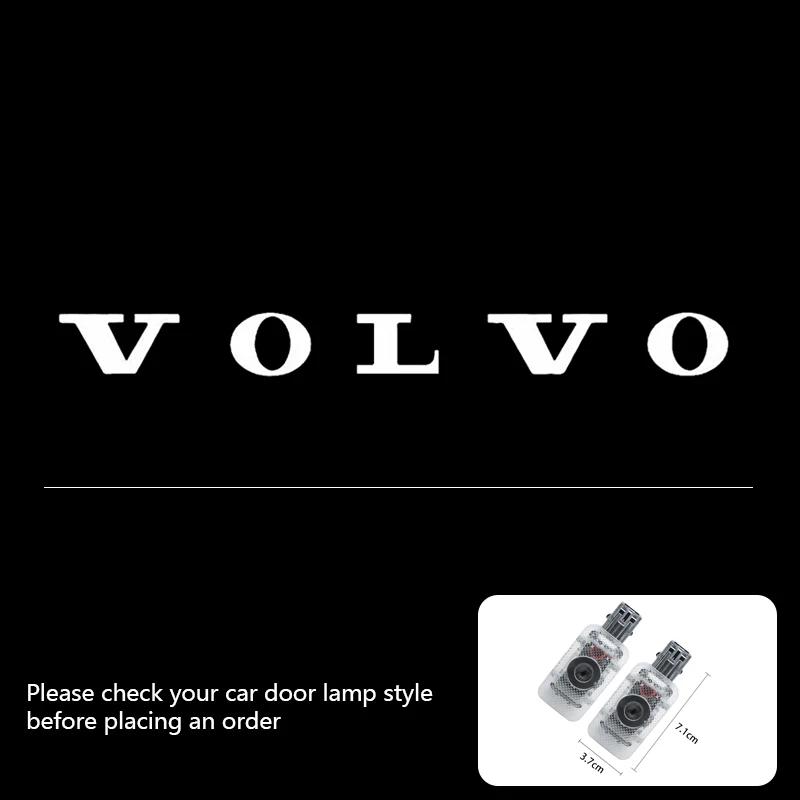 2Pcs Suitable for Volvo V40 V60 V90 XC40 XC60 XC90 S60 S90 car LED welcome lamp projector logo ghost lamp auto parts decoration.