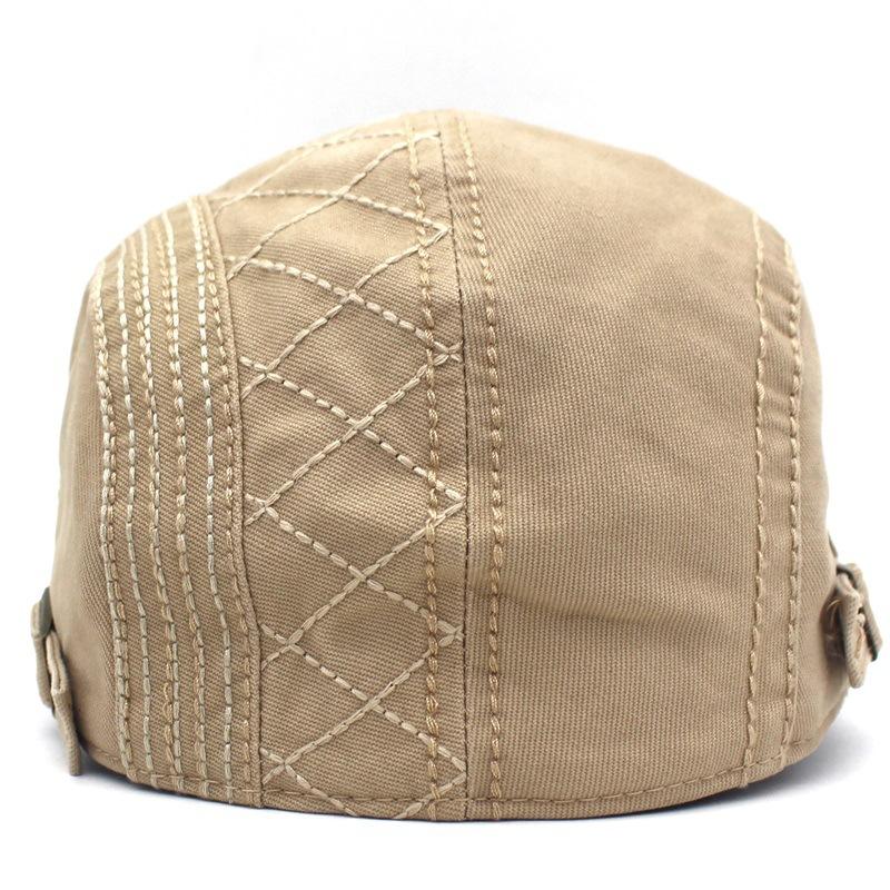 New Men'S Casual Newsboy Hat Spring And Autumn Retro Beret Hat Wild Casual Hats Unisex Wild Octagonal Cap