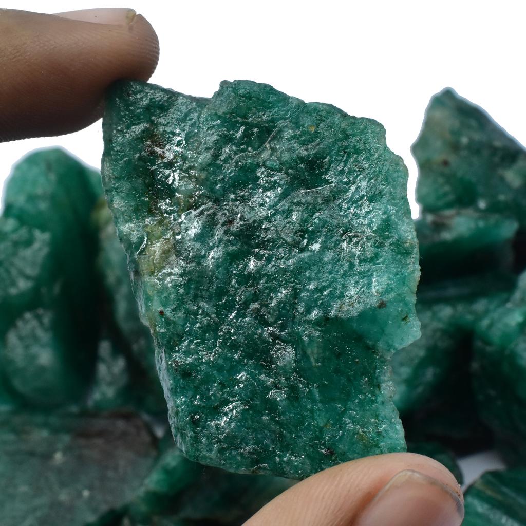 Lot Natural Green Emerald 100ct Uncut Rough Certified Loose Gemstones