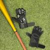 CUTTERS Batting Gloves B444S Power Control 4.0 Solid, Ambidextrous, Baseball/Softball, Size L, Black