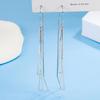 Elegant Korean Style Geometric Triangle Tassel Ear Cuffs for Women - 2022 Trendy Long Layered Earrings