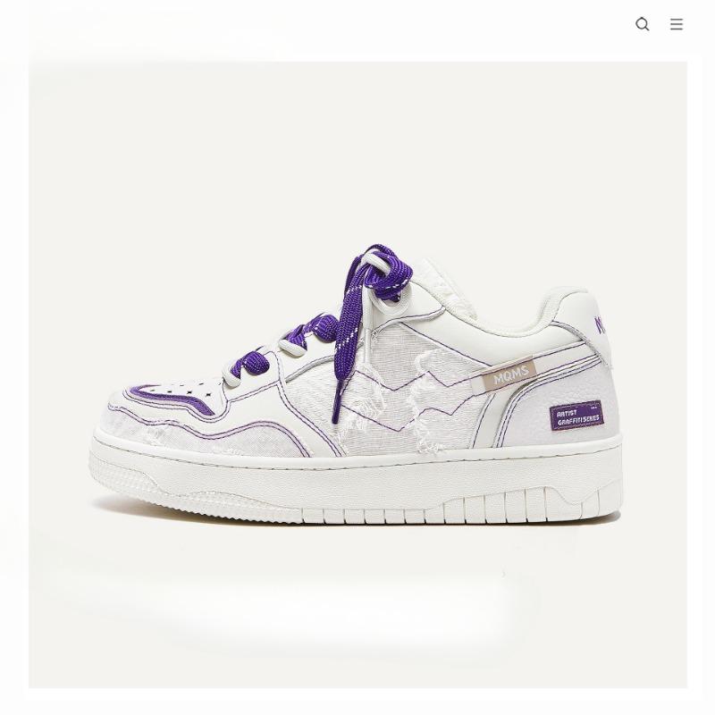 

Thick-soled and High-low Top Casual Skate Shoes for Women 35 фіолетовий