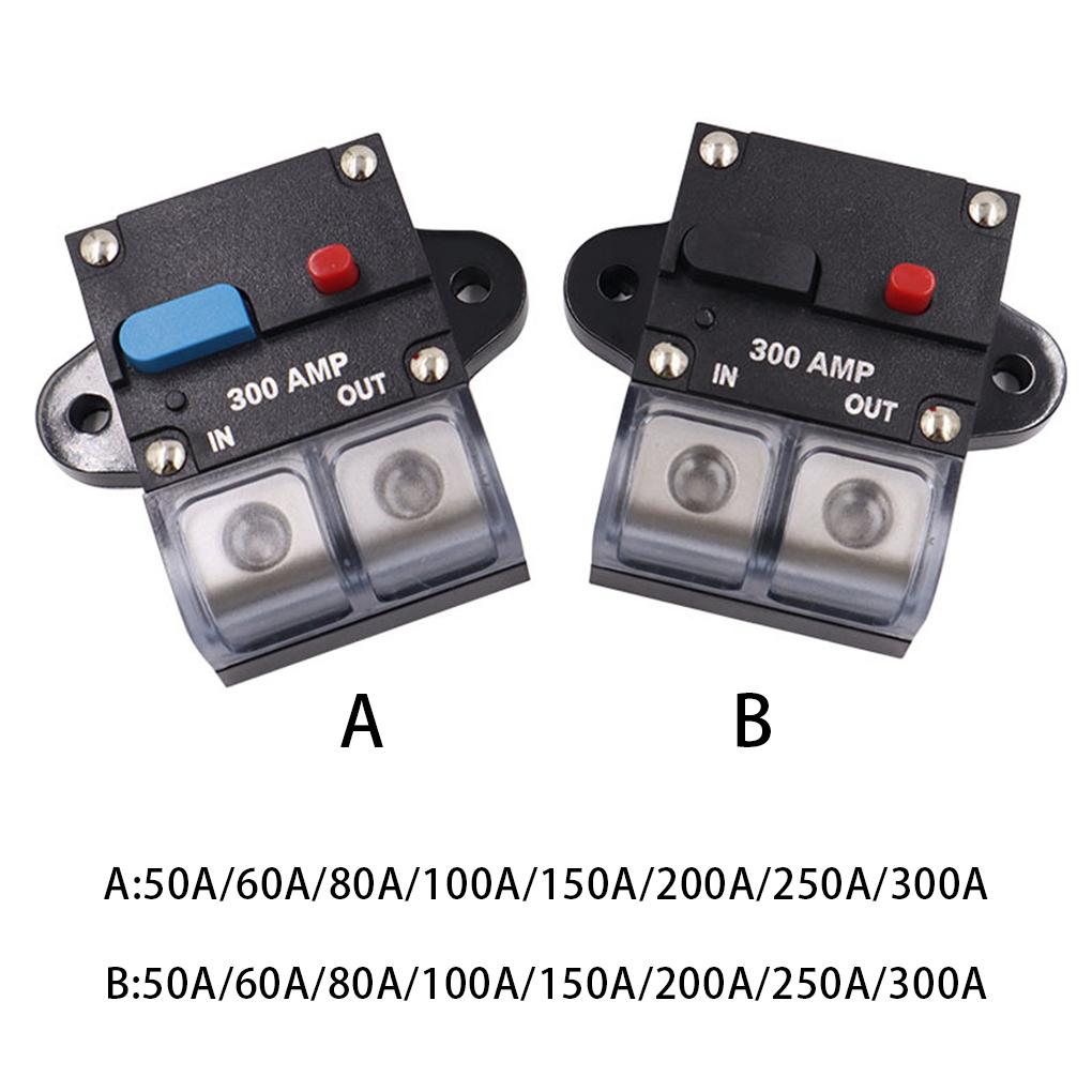 Fahrzeug-Leistungsschalter, rücksetzbar, Leckageschutz, hohe Leitfähigkeit, Lautsprecher-Sicherheitssicherung, 50 A, 60 A, 100 A, 120 A, 150 A, 200 A, 300 A