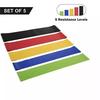 Maijiabao 5pcs Latex Stretching Loop Bands Set Home Gym Fitness Yoga Resistance Belts