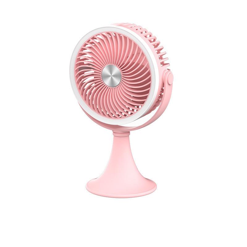Desktop Illuminated Mini Fan Outdoor Lamp Table Fan Usb Charging Indoor Outdoor Portable Electric Fan White Plug Version)
