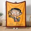 Mr Bean'S Cartoon Adventure Lightweight Blanket Comfortable Suitable for Sofa Couch Office Bed Picnics Four Seasons Universal Lovers Gift Y16