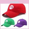 Berretto da Baseball Viola Super Mario per Role Play Accessorio da Esterno Ricamato