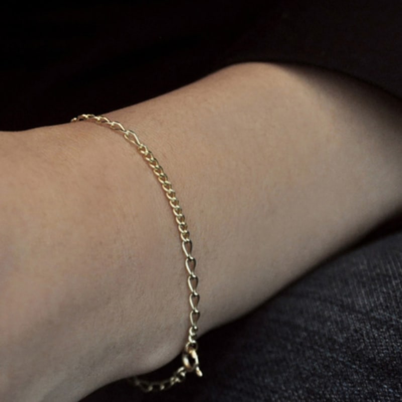 

NJ JEWELRY NJ Mixed Chain Bracelet (14k/18k) 14K Yellow Gold