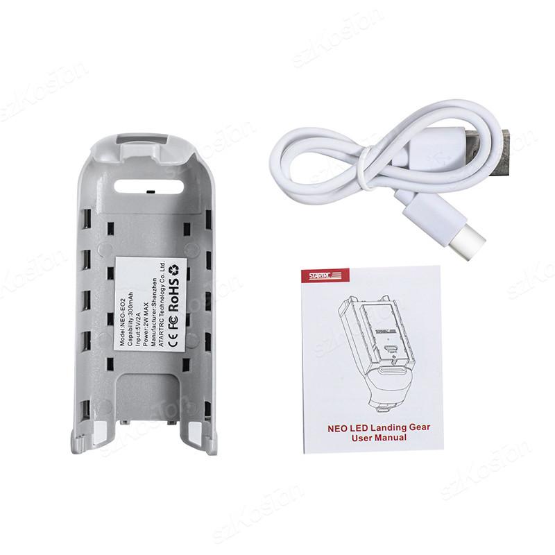 

For DJI NEO Drone Landing Gear Night Light Luminous Tripod Snap Design Built-in Battery Rechargeable Lamp For DJI Neo