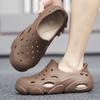Fashion casual versatile EV lightweight men's shoes summer new thick-soled heightening bag head breathable hole shoes