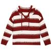 BETU Women's Striped Hooded Knit Sweater