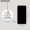 1pc German Freundin Round Acrylic Pendant Christmas Tree Ornament Friendship Gift for Best Friends