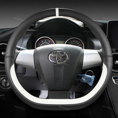 Capa de volante de carro em couro de microfibra para acessórios automotivos Toyota, envio rápido