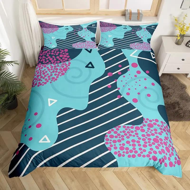 

Abstract Woman Face King Ful Beding Set Modern Boho Soft Duvet Cover Minimalist Art Aesthetic Comfortable Quilt Cover Polyester Warm Comforter Cover 120*200cm Single