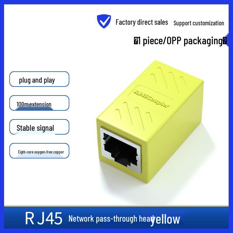 RJ45 Gigabit Netzwerk Splitter Extender Kupplung: 1-zu-2 Durchgangsverbinder