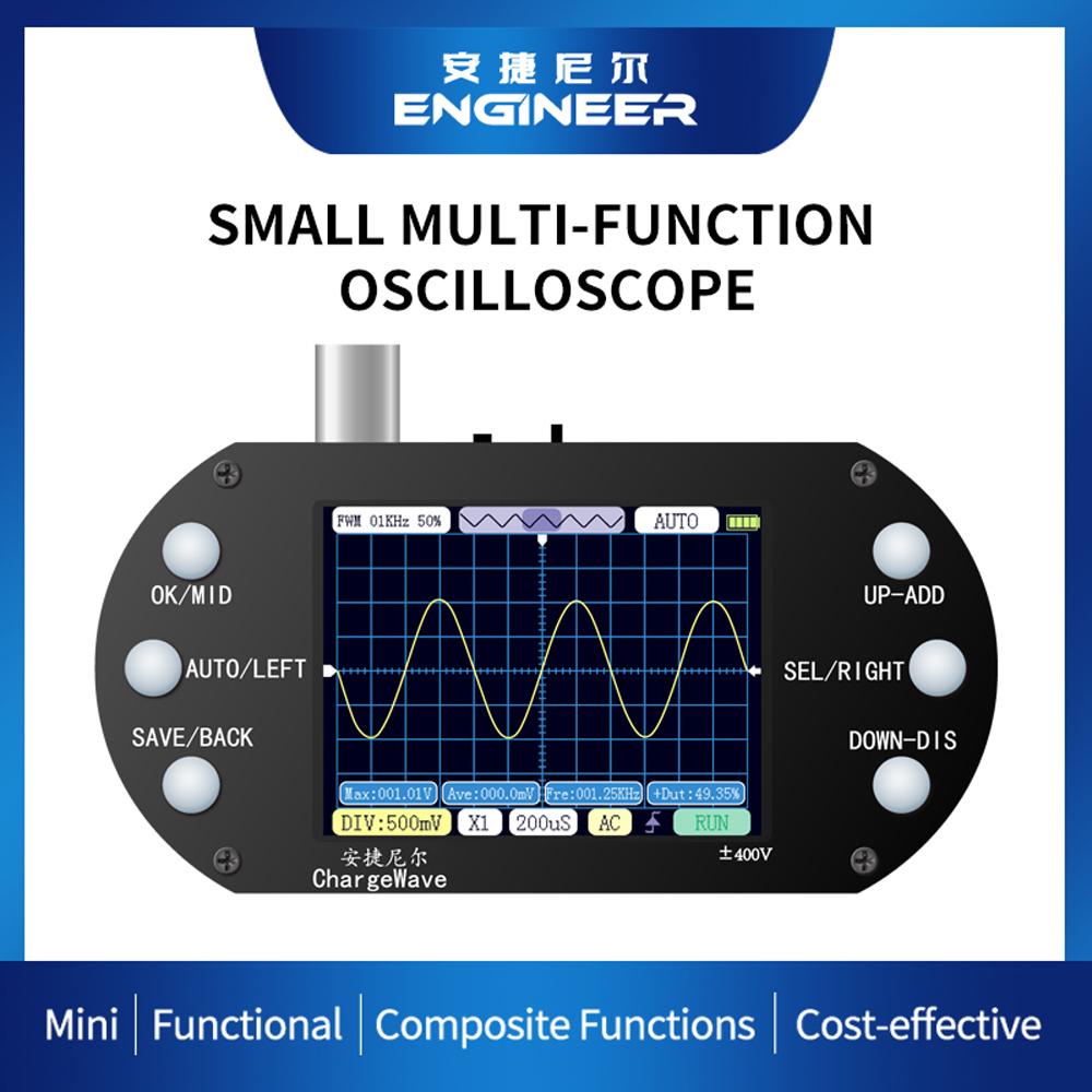 Handheld Oscilloscope 320*240 Resolution 2.4inch TFT Display 2.5MHz Sample Rate 500KHz Bandwidth
