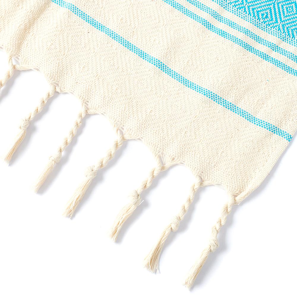 Cotton Turkish beach towel New diamond grid sports and fitness tassel bath towel kitchen towel soft absorbent quick