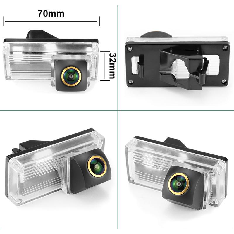 Telecamera posteriore per auto AHD 1080P 720P CVBS a 170° per Toyota Land Cruiser LC 100 120 200 Prado Traiettoria/Riga di parcheggio inverso per auto
