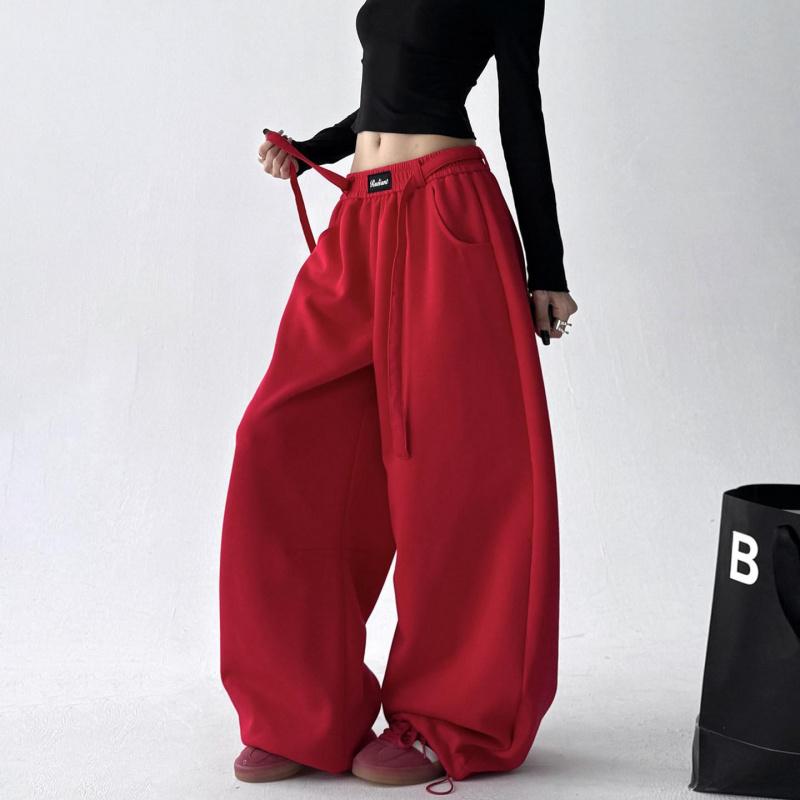 Women's Wide-Leg Casual Pants 2026 Spring/Autumn New Versatile Straight-Leg Slimming Loose Sports Trousers