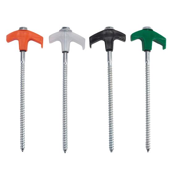Screw-in Tent Stake Glow-in-the-dark Heavy Duty Outdoor Garden Yard Patio Lawn Camping Tarp Canopy Windproof Threaded Ground Spike Tent Peg