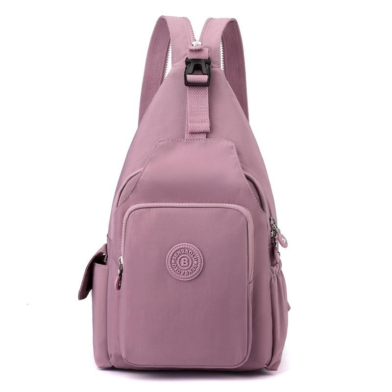 New Versatile Shoulder Crossbody Bag Lightweight Nylon Bag Multifunctional Men's and Women's Backpack Leisure Travel Breast Bag