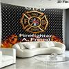 Firefighter Fire Rescue Wall Tapestry Aesthetic Wall Hanging Printed Fabric Blanket Decorative Tapestries for Bedroom Living Room Home Decor