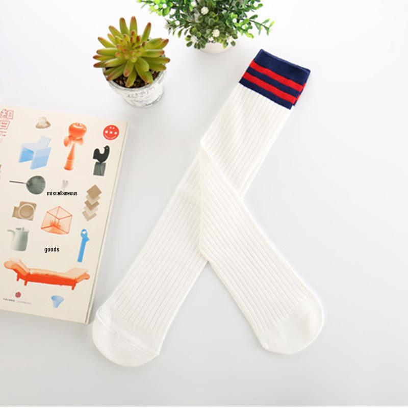 Children's Versatile Knee-High Cotton Socks - Spring & Autumn Styles for Boys & Girls.