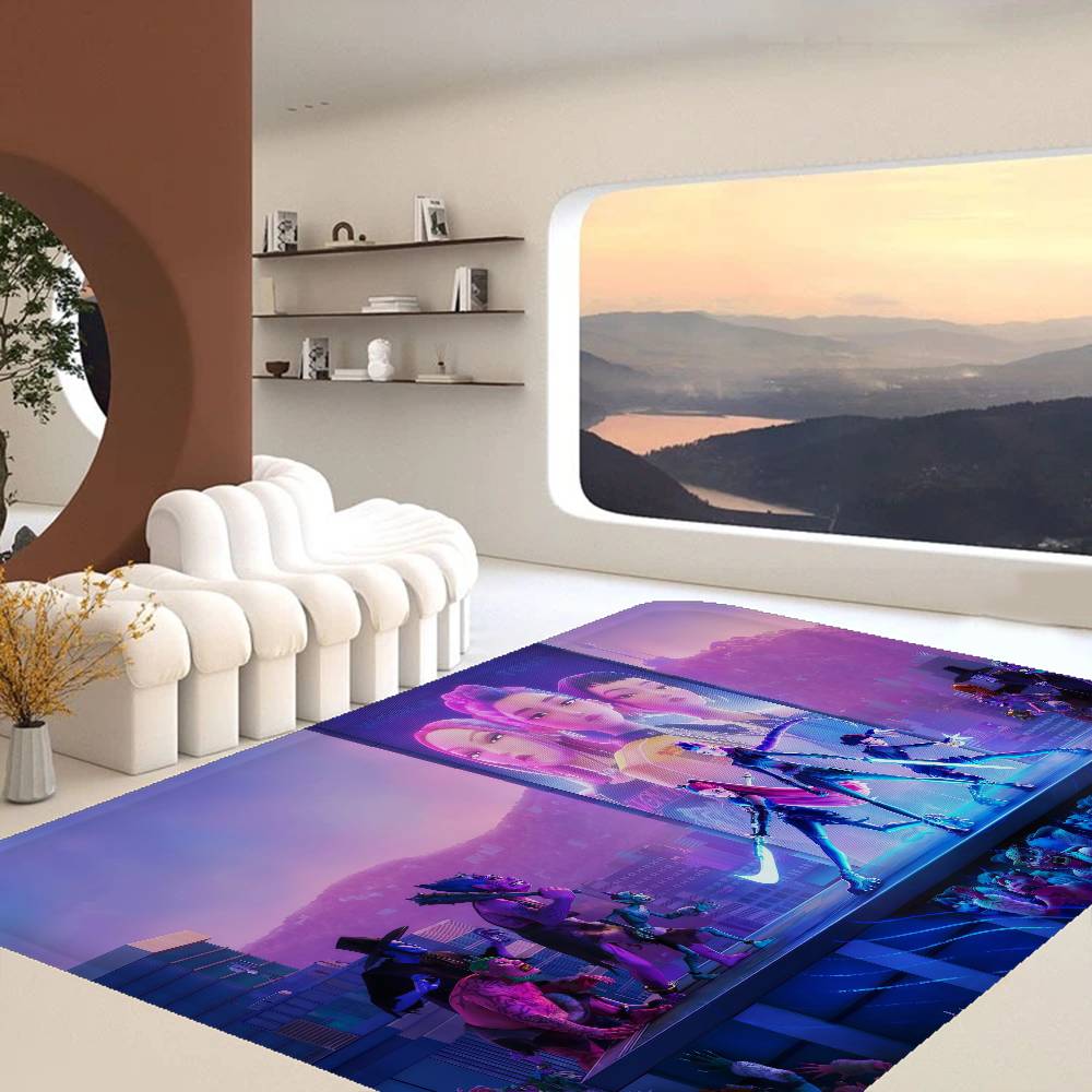 

Kpop D-demon Hunters Floor Mat Rectangle Anti-slip Home Soft Badmat Front Door Indoor Outdoor Mat Welcome Doormat 40x60cm