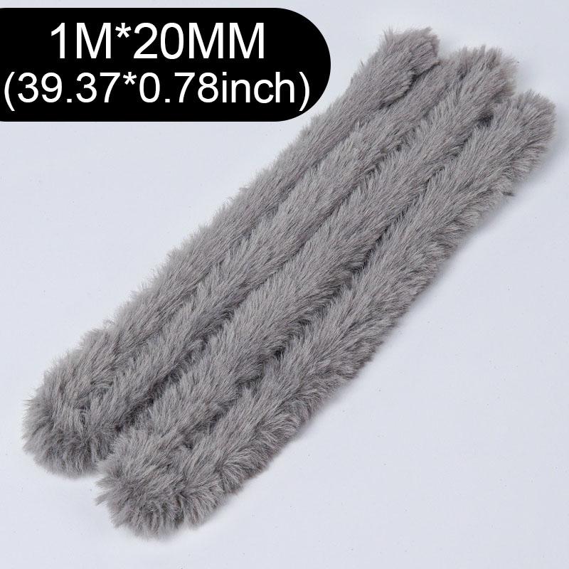 1m 20mm Plush Stuffed Rabbit Plush Iron Wire Strip Stick Furry Hand Craft Diy Miniature Animals Pets Fluffy Toys Twisting Sticks