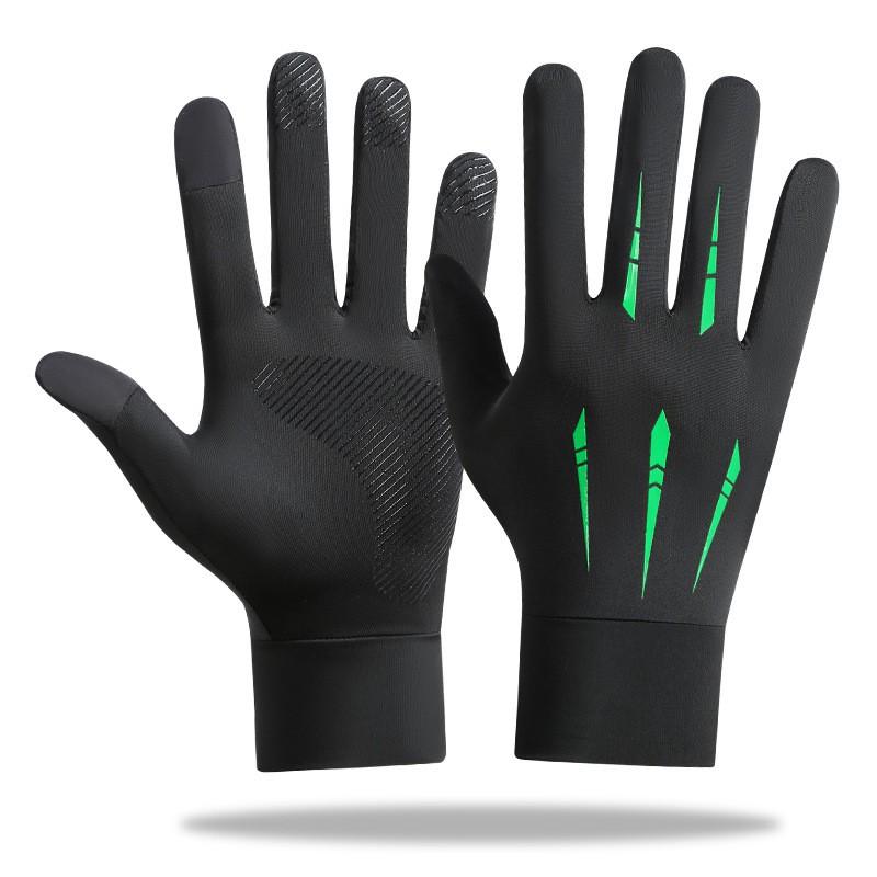 Mens UV Protection Half-Finger Cooling Gloves Cycling Driving Fishing Outdoor Use