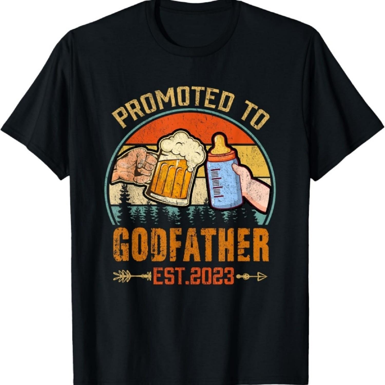 Promoted to Godfather 2023 Funny Shirt for new Godfather T-Shirt XXXXXL разноцветный