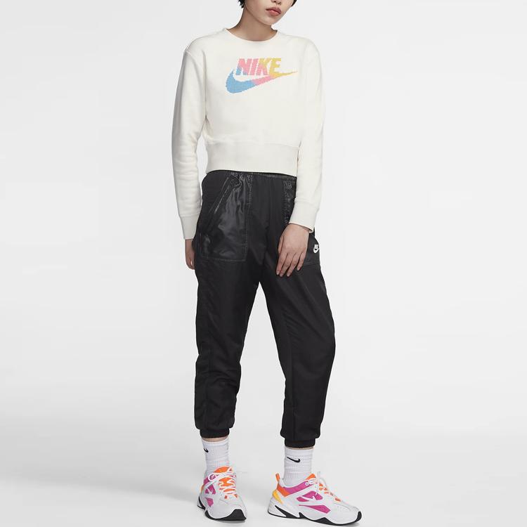 Nike Running Training Breathable Casual Crewneck Sweatshirt Women Sweatshirt Phantom-Grey White BV2801-030