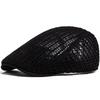 Summer Thin Crochet Hat Casual Newsboy Cap Fashion Sun Visor Flat Hat  Women Men