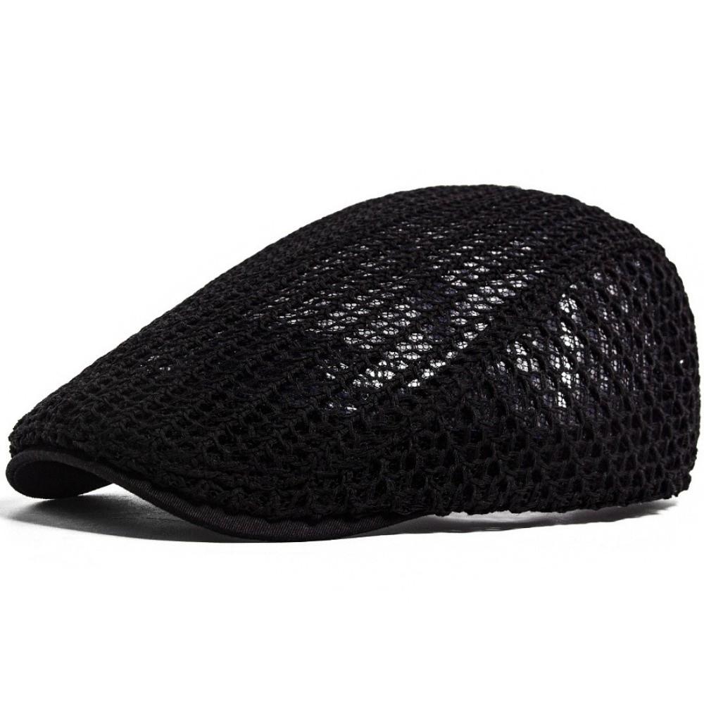 Summer Thin Crochet Hat Casual Newsboy Cap Fashion Sun Visor Flat Hat Women Men