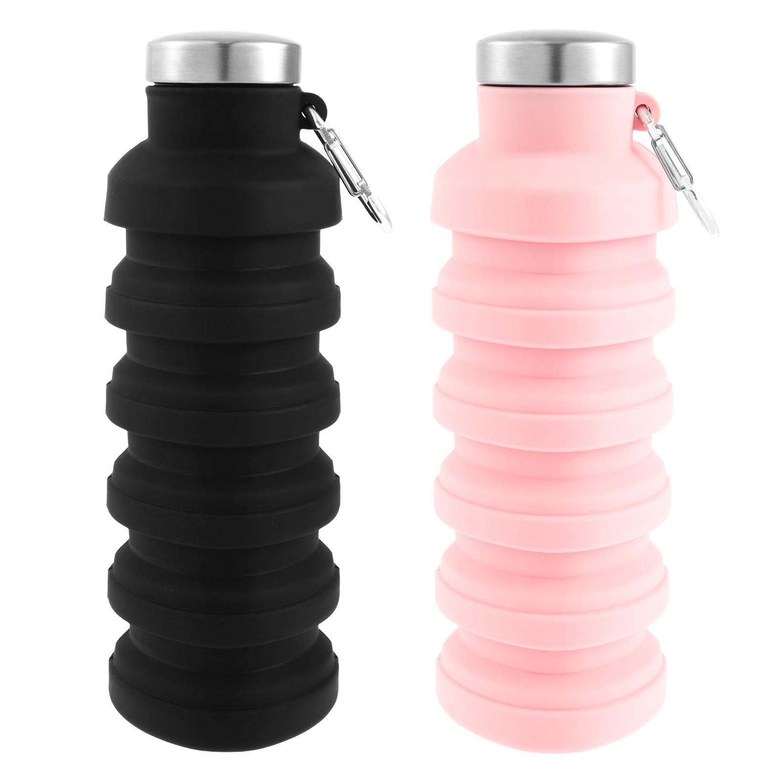 

2 шт. Складная силиконовая бутылка для воды с зажимами 500 мл Портативная спортивная бутылка Герметичная для улицы Путешествий Походов Спорт Стакан для воды