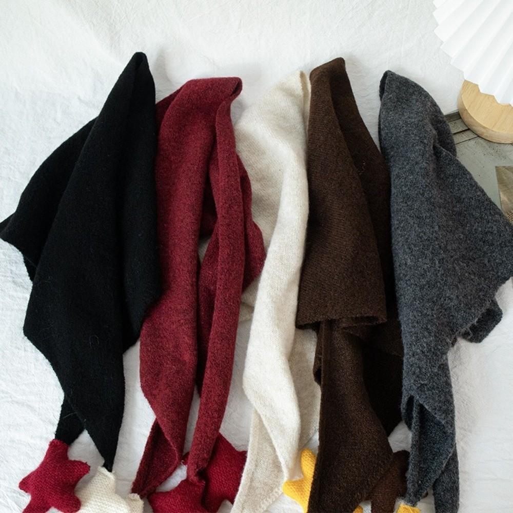 Star Balls Knitted Scarf Multi-functional Neck Warmer Scarf New Triangular Scarf Winter
