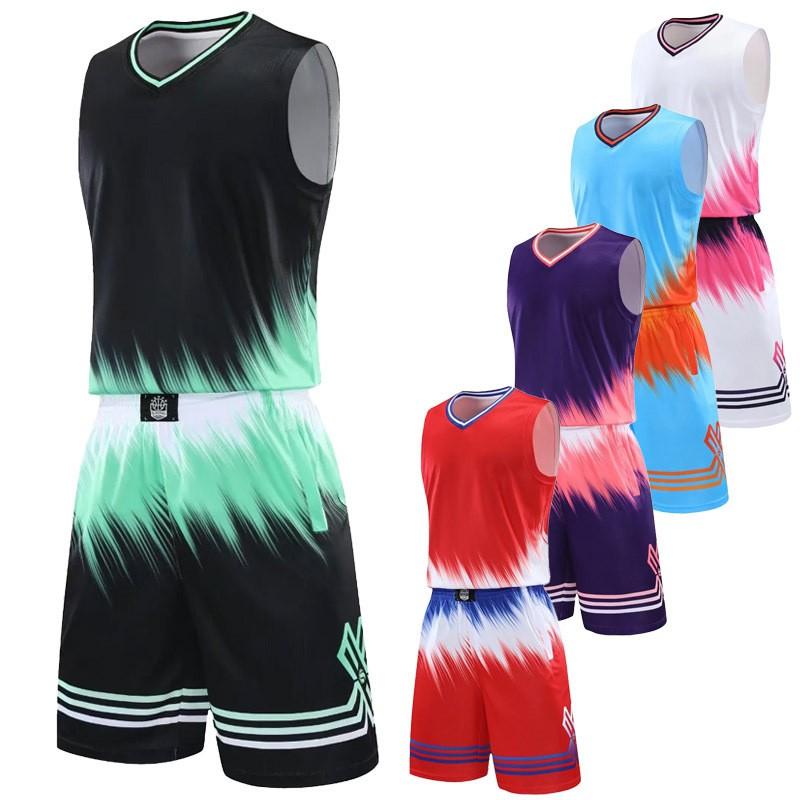 Mens Basketball Jersey Set Training Uniform Team Sport Shirt Sleeveless Vest Athletic Wear