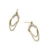 Beautiful Little Fairy Versatile Freshwater Pearl Fringed Earrings Chic and Elegant 14K Bag Gold Stud Earrings Fairy Light Luxury